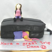 Farewell Cake - Travel Luggage Cake